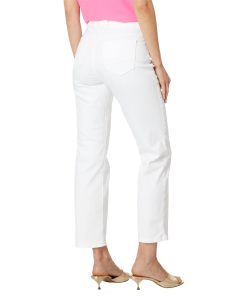 Lilly Pulitzer South Ocean High-Rise Straight Leg Jeans in Resort White Resort White