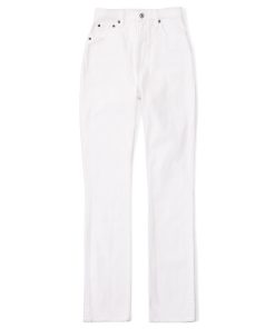 Abercrombie & Fitch Ultra High Rise 90s Slim Straight Jean White