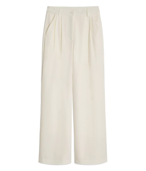 We Wore What High-Rise Pleated Pants Ivory