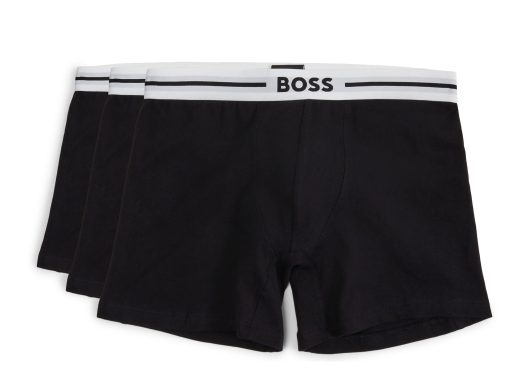 BOSS 3-Pack Bold Logo Boxer Briefs Black