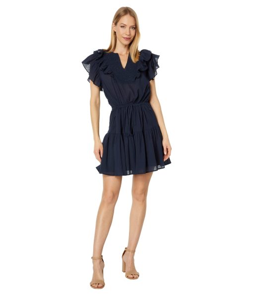 Tommy Hilfiger Tiered Ruffle Dress Sky Captain