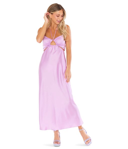 Show Me Your Mumu Codie Cutout Dress Lilac Luxe Satin