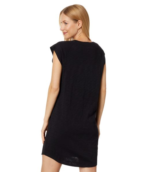 Lilla P V-Neck Short Sleeve Raglan Dress Black