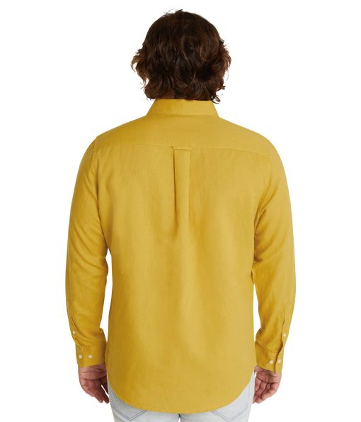 Johnny Bigg Big & Tall Anders Linen Shirt Chartreuse