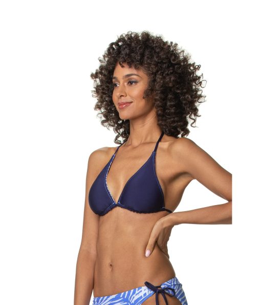 Helen Jon Reversible String Bikini Top South Seas Blue Periwinkle
