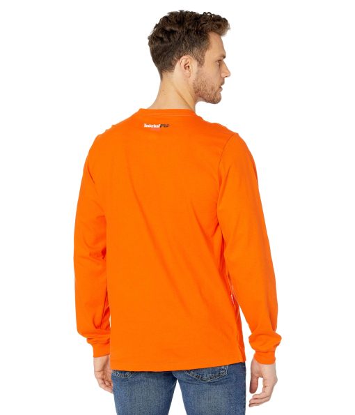 Timberland PRO FR Cotton Core Long Sleeve Pocket T-Shirt with Logo Blaze Orange