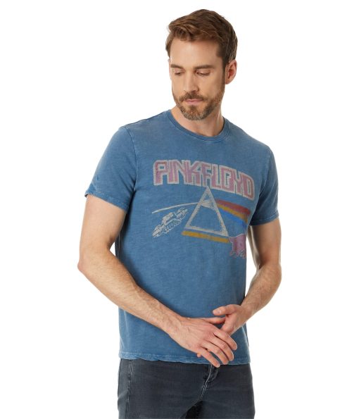 Lucky Brand Pink Floyd Tour Tee Real Teal