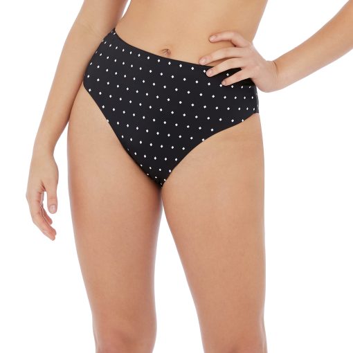 FREYA Jewel Cove - High-Waist Bikini Bottoms Black