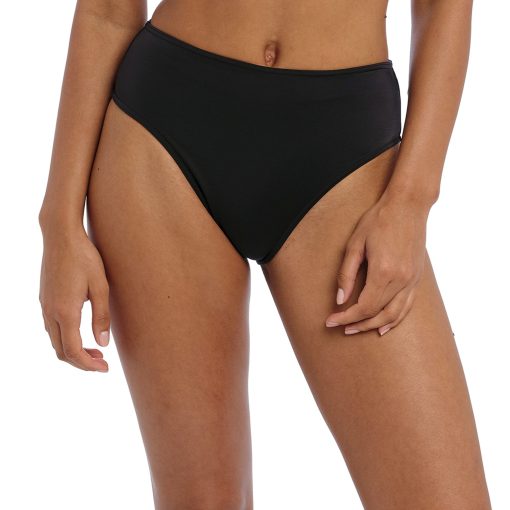 FREYA Jewel Cove - High-Waist Bikini Bottoms Plain Black