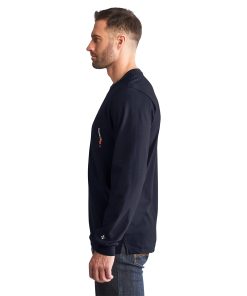 Timberland PRO Big & Tall FR Cotton Core Pocket Logo Long Sleeve T-Shirt Navy