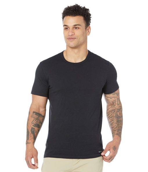 Columbia 100% Pure Cotton Crew Neck Tee Classic Fit Solid 3-Pack Black