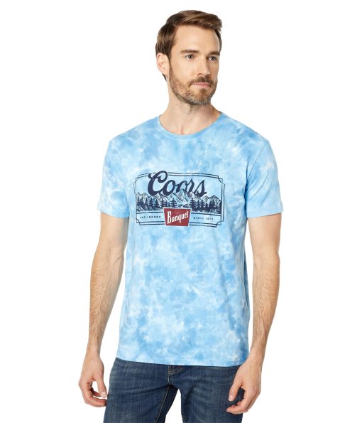 Lucky Brand Coors Banquet Graphic Tee Blue Multi
