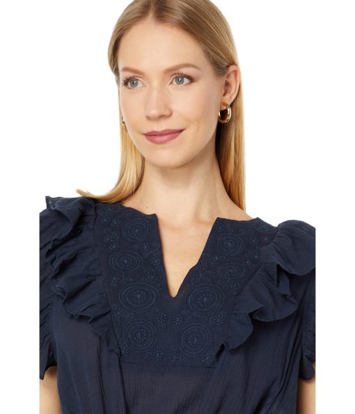 Tommy Hilfiger Tiered Ruffle Dress Sky Captain