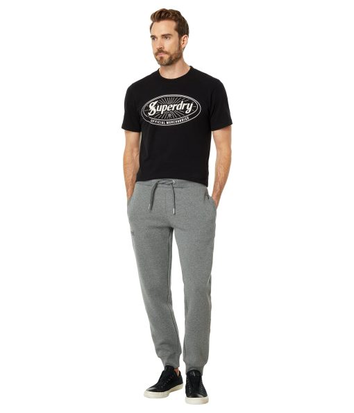 Superdry Vintage Logo Embroidered Joggers Charcoal Grey Marl