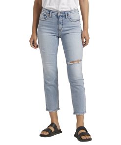 Silver Jeans Co. Most Wanted Mid-Rise Ankle Jeans L63424ECF139 Indigo