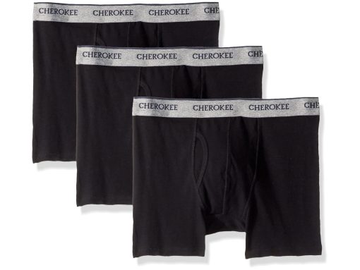 Cherokee Cherokee Men's Men's Cotton Stretch Boxer Briefs 3 Pack Underwear Black