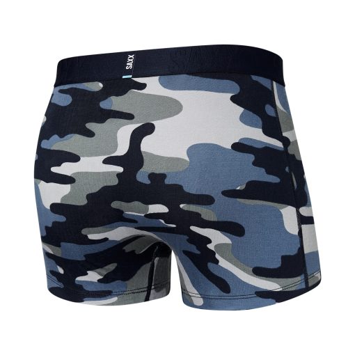 SAXX UNDERWEAR Droptemp Cooling Cotton Trunks Fly Tidal Camo/Blue