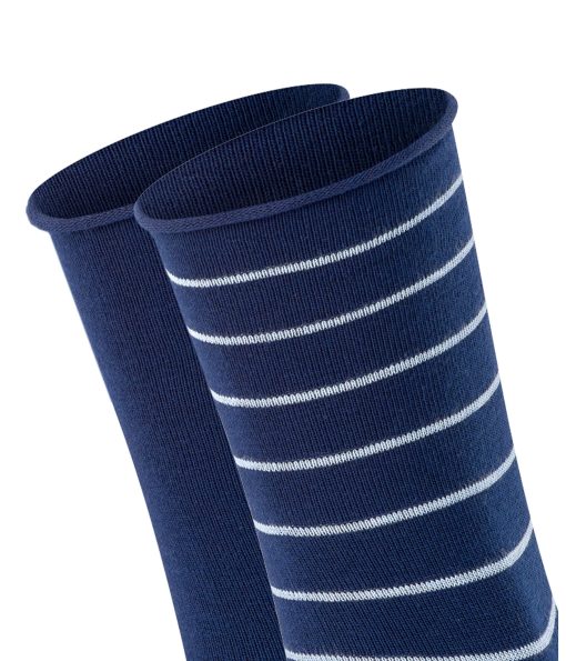 Falke Happy Stripe 2-Pack Cotton Socks Royal Blue