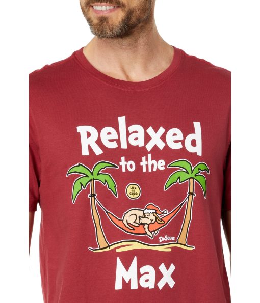 Life is Good Relaxed To The Max Short Sleeve Crusher™ Tee Cranberry Red