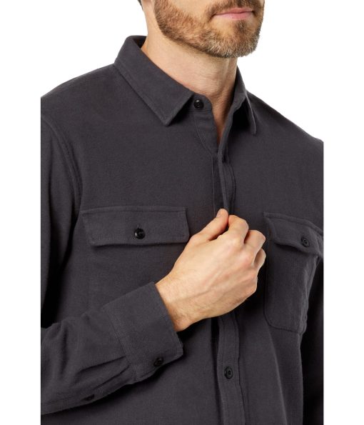 Lucky Brand Solid Workwear Cloud Soft Long Sleeve Flannel Phantom