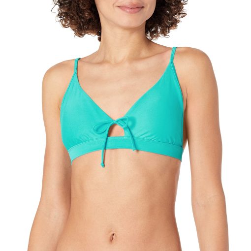 Body Glove Women's Standard Smoothies Adalee Solid Fixed Triangle Adjustable Bikini Top Swimsuit Sea Mist