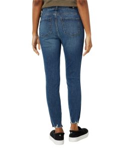 KUT from the Kloth Connie High-Rise-Fab AB-Ankle Skinny Raw Hem in Shy Shy