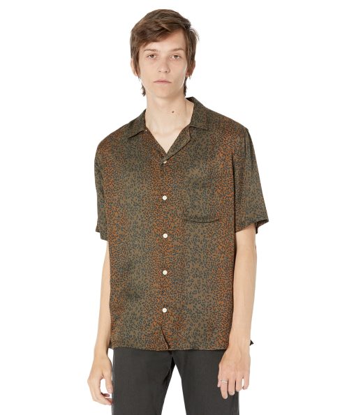 AllSaints Blindspot Short Sleeve Shirt Aged Walnut Brown