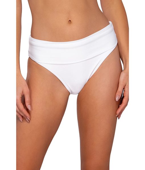 Sunsets Hannah High-Waist Bottoms White Lily