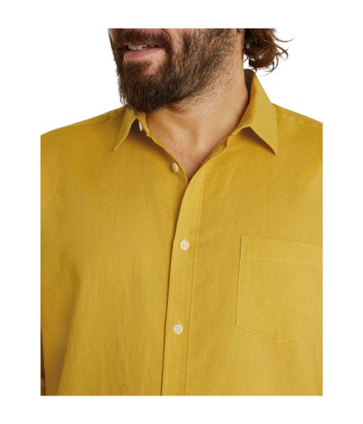 Johnny Bigg Big & Tall Anders Linen Shirt Chartreuse