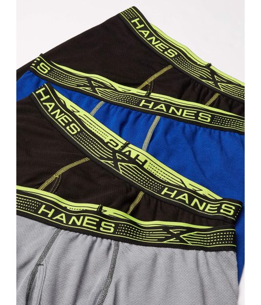 Hanes Men's Sport X-Temp Breathable Mesh Long Leg Boxer Brief 4-Pack Assorted